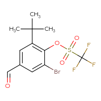 Chemical structure of 2-bromo-6-tert-butyl-4-formylphenyl trifluoromethanesulfonate - CSSB21009543995