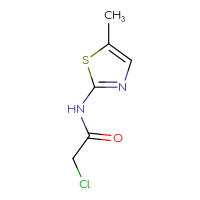 Chemical structure of 2-chloro-N-(5-methyl-1,3-thiazol-2-yl)acetamide - CSSB00000187159