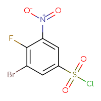 Chemical structure of 3-bromo-4-fluoro-5-nitrobenzene-1-sulfonyl chloride - CSSB00021125814