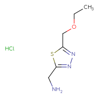 Chemical structure of 1-[5-(ethoxymethyl)-1,3,4-thiadiazol-2-yl]methanamine hydrochloride - CSSB00160563287