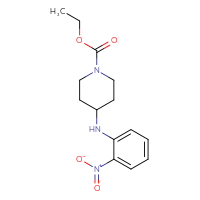 Chemical structure of ethyl 4-[(2-nitrophenyl)amino]piperidine-1-carboxylate - CSSB00020652349