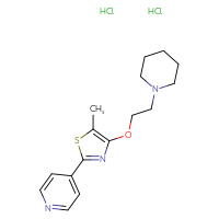 Chemical structure of 4-{5-methyl-4-[2-(piperidin-1-yl)ethoxy]-1,3-thiazol-2-yl}pyridine dihydrochloride - CSSB21414506812