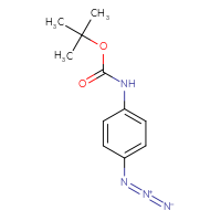 Chemical structure of tert-butyl N-(4-azidophenyl)carbamate - CSSB00036434752