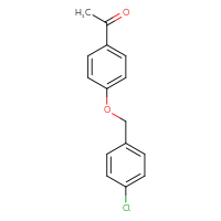Chemical structure of 1-{4-[(4-chlorophenyl)methoxy]phenyl}ethan-1-one - CSSB00000578344