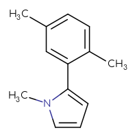 Chemical structure of 2-(2,5-dimethylphenyl)-1-methyl-1H-pyrrole - CSSB06591978481