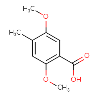 Chemical structure of 2,5-dimethoxy-4-methylbenzoic acid - CSSB00009866895