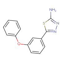 Chemical structure of 5-(3-phenoxyphenyl)-1,3,4-thiadiazol-2-amine - CSSB00020603990