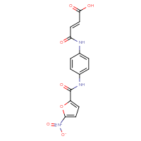 Chemical structure of (2E)-3-{[4-(5-nitrofuran-2-amido)phenyl]carbamoyl}prop-2-enoic acid - CSSB20620665785