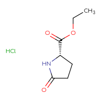 Chemical structure of ethyl (2S)-5-oxopyrrolidine-2-carboxylate hydrochloride - CSSB00150708869