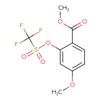 Chemical structure of methyl 4-methoxy-2-(trifluoromethanesulfonyloxy)benzoate - CSSB00010889463
