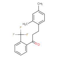 Chemical structure of 3-(2,4-dimethylphenyl)-1-[2-(trifluoromethyl)phenyl]propan-1-one - CSSB00020571417