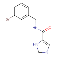 Chemical structure of N-[(3-bromophenyl)methyl]-1H-imidazole-5-carboxamide - CSSB00022753337