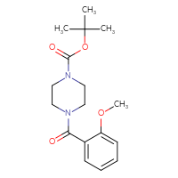 Chemical structure of tert-butyl 4-(2-methoxybenzoyl)piperazine-1-carboxylate - CSSB00000024854