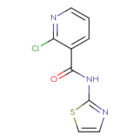 Chemical structure of 2-chloro-N-(1,3-thiazol-2-yl)pyridine-3-carboxamide - CSSB00000154104