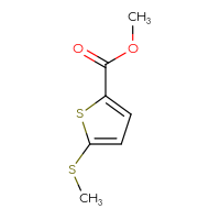 Chemical structure of methyl 5-(methylsulfanyl)thiophene-2-carboxylate - CSSB00000082602