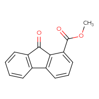 Chemical structure of methyl 9-oxo-9H-fluorene-1-carboxylate - CSSB03220676187