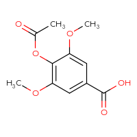 Chemical structure of 4-(acetyloxy)-3,5-dimethoxybenzoic acid - CSSB00000129363