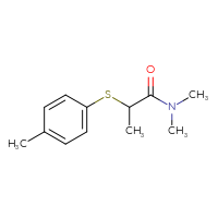 Chemical structure of N,N-dimethyl-2-[(4-methylphenyl)sulfanyl]propanamide - CSSB00042025286
