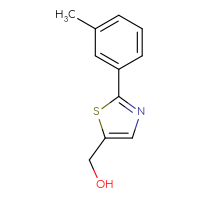 Chemical structure of [2-(3-methylphenyl)-1,3-thiazol-5-yl]methanol - CSSB00012306641