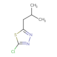 Chemical structure of 2-chloro-5-(2-methylpropyl)-1,3,4-thiadiazole - CSSB00011858514