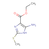 Chemical structure of ethyl 5-amino-2-(methylsulfanyl)-1H-imidazole-4-carboxylate - CSSB00009998294
