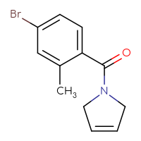Chemical structure of 1-(4-bromo-2-methylbenzoyl)-2,5-dihydro-1H-pyrrole - CSSB00103315907