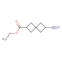 Chemical structure of ethyl 6-cyanospiro[3.3]heptane-2-carboxylate - CSSB01075077570