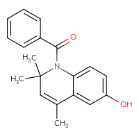 Chemical structure of 1-benzoyl-2,2,4-trimethyl-1,2-dihydroquinolin-6-ol - CSSB00020598101