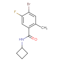 Chemical structure of 4-bromo-N-cyclobutyl-5-fluoro-2-methylbenzamide - CSSB06480368565