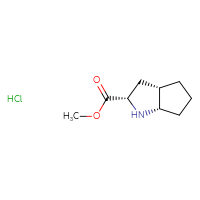 Chemical structure of methyl (2S,3aS,6aS)-octahydrocyclopenta[b]pyrrole-2-carboxylate hydrochloride - CSSB00102952335