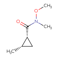 Chemical structure of (1R,2S)-N-methoxy-N,2-dimethylcyclopropane-1-carboxamide - CSSB09889078522