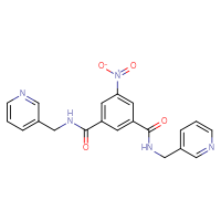 Chemical structure of 5-nitro-N1,N3-bis[(pyridin-3-yl)methyl]benzene-1,3-dicarboxamide - CSSB00046264626