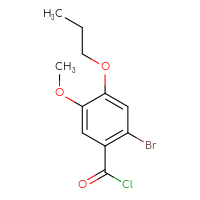 Chemical structure of 2-bromo-5-methoxy-4-propoxybenzoyl chloride - CSSB00010062700