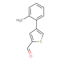 Chemical structure of 4-(2-methylphenyl)thiophene-2-carbaldehyde - CSSB00000050397