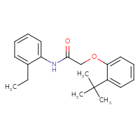 Chemical structure of 2-(2-tert-butylphenoxy)-N-(2-ethylphenyl)acetamide - CSSB00046258878