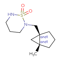Chemical structure of rac-2-{[(1R,5R)-5-methylbicyclo[3.1.0]hexan-1-yl]methyl}-1λ⁶,2,6-thiadiazinane-1,1-dione - CSMB20980917100