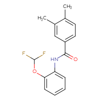 Chemical structure of N-[2-(difluoromethoxy)phenyl]-3,4-dimethylbenzamide - CSSB00046556915