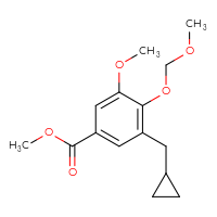 Chemical structure of methyl 3-(cyclopropylmethyl)-5-methoxy-4-(methoxymethoxy)benzoate - CSSB15193265771