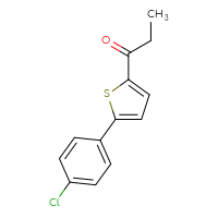 Chemical structure of 1-[5-(4-chlorophenyl)thiophen-2-yl]propan-1-one - CSSB00011265107