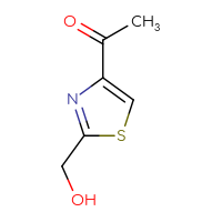 Chemical structure of 1-[2-(hydroxymethyl)-1,3-thiazol-4-yl]ethan-1-one - CSSB00013315179