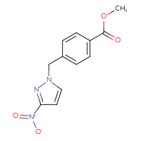 Chemical structure of methyl 4-[(3-nitro-1H-pyrazol-1-yl)methyl]benzoate - CSSB00000407111