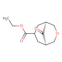 Chemical structure of ethyl (1R,5S)-9-oxo-3-oxabicyclo[3.3.1]nonane-7-carboxylate - CSSB20620689342