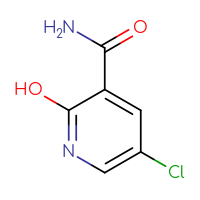 Chemical structure of 5-chloro-2-hydroxypyridine-3-carboxamide - CSSB05674274187