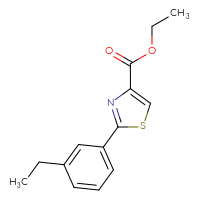 Chemical structure of ethyl 2-(3-ethylphenyl)-1,3-thiazole-4-carboxylate - CSSB00020626073