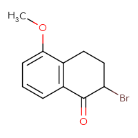 Chemical structure of 2-bromo-5-methoxy-1,2,3,4-tetrahydronaphthalen-1-one - CSSB00011003718