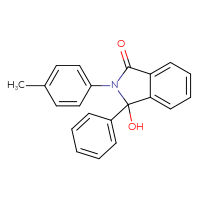 Chemical structure of 3-hydroxy-2-(4-methylphenyl)-3-phenyl-2,3-dihydro-1H-isoindol-1-one - CSSB03623992814