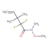 Chemical structure of 2,2-difluoro-N-methoxy-N,3,3-trimethylpent-4-enamide - CSSB20449497966