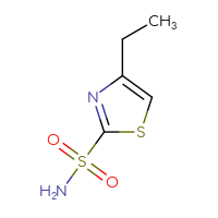 Chemical structure of 4-ethyl-1,3-thiazole-2-sulfonamide - CSSB00011782690
