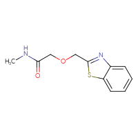 Chemical structure of 2-[(1,3-benzothiazol-2-yl)methoxy]-N-methylacetamide - CSSB01994031623