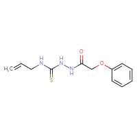 Chemical structure of 2-phenoxy-N-{[(prop-2-en-1-yl)carbamothioyl]amino}acetamide - CSSB00020600294
